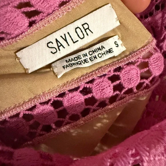 SAYLOR Darian Lace Mini Dress NWT Size Small - Picture 5 of 7